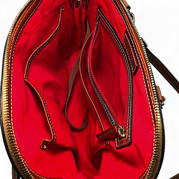 Dooney & Bourke Top Zip Cobalt Blue Satchel Purse Pebbled Grain Leather Bag - Picture 4 of 14